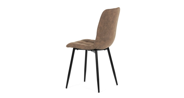 Jídelní židle LINGAR, béžová látka cowboy, černý kov