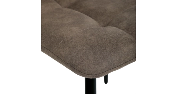 Jídelní židle LINGAR, hnědá látka cowboy, černý kov