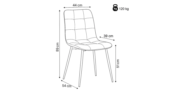 Jídelní židle LINGAR, krémová sametová látka, černý kov