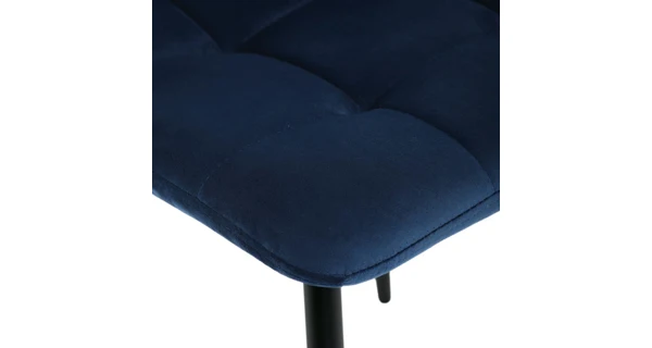 Jídelní židle LINGAR, modrá sametová látka, černý kov