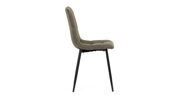 Jídelní židle LINGAR, zelená látka cowboy, černý kov