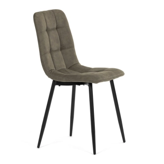 Jídelní židle LINGAR, zelená látka cowboy, černý kov