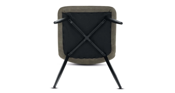 Jídelní židle LINGAR, zelená látka cowboy, černý kov