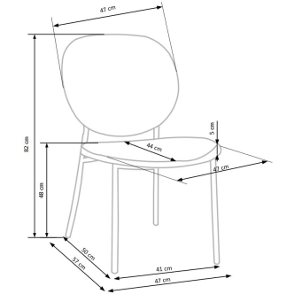 Jídelní židle LOMITA, vícebarevná