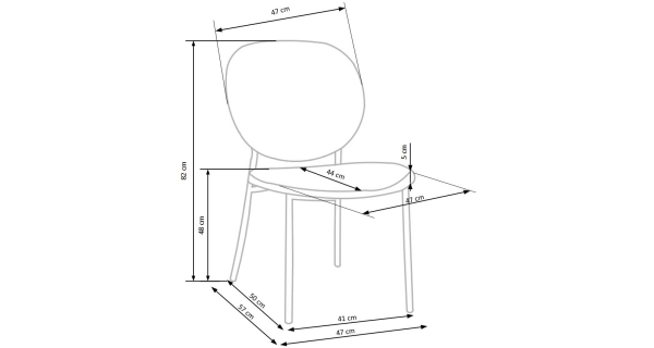 Jídelní židle LOMITA, vícebarevná