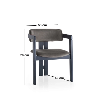 Jídelní židle MIRLAN, černá/antracit