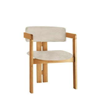 Jídelní židle MIRLAN, dub/světle šedá