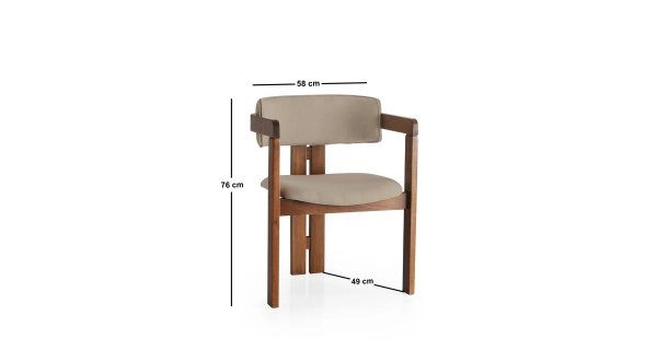 Jídelní židle MIRLAN, vlašský ořech/hnědá