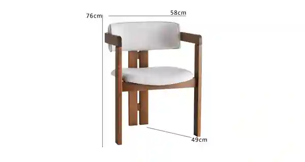 Jídelní židle MIRLAN, vlašský ořech/krémová