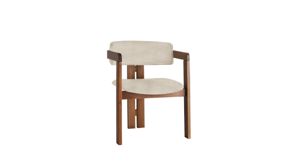 Jídelní židle MIRLAN, vlašský ořech/světle šedá