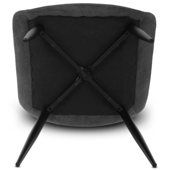 Jídelní židle MIRRIS, šedá látka, černý kov