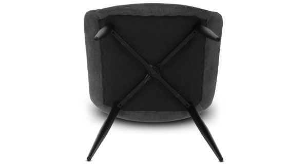 Jídelní židle MIRRIS, šedá látka, černý kov