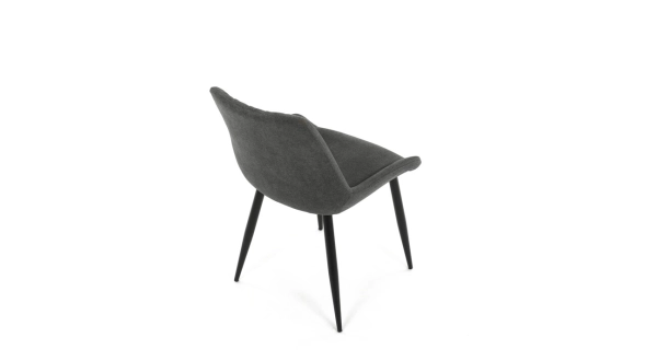 Jídelní židle MIRRIS, šedá látka, černý kov