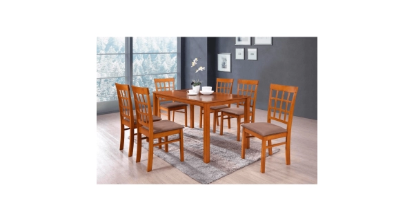 Jídelní židle MOJSLAV, třešeň/béžovohnědá