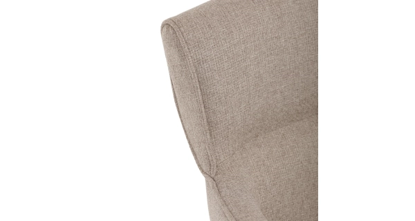 Jídelní židle MORZANDOR, krémová látka, černý kov