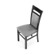 Jídelní židle MUFRID 2, černá/šedá DOPRODEJ