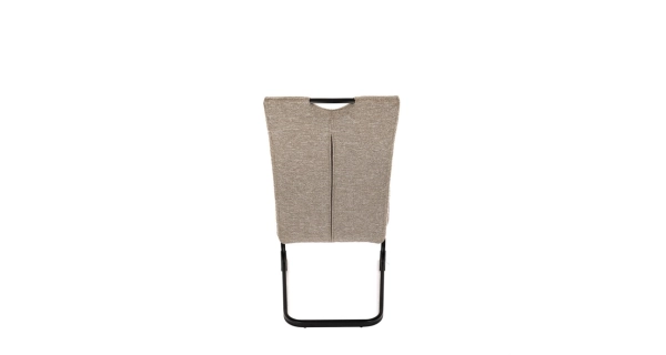 Jídelní židle NALDORLEM, taštičkové pružiny, krémová látka, černý kov