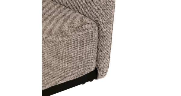 Jídelní židle NALDORLEM, taštičkové pružiny, krémová látka, černý kov