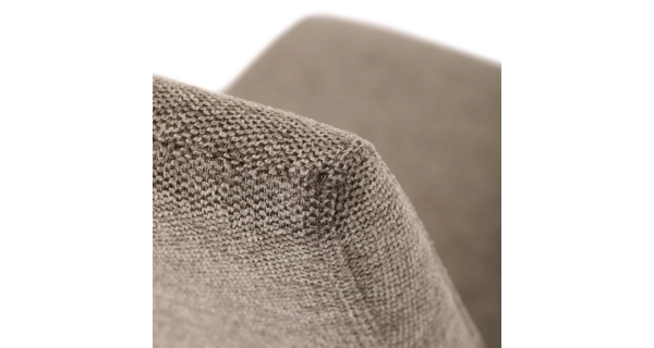 Jídelní židle NALDORLEM, taštičkové pružiny, krémová látka, černý kov