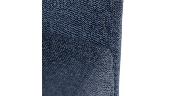 Jídelní židle NALDORLEM, taštičkové pružiny, modrá látka, černý kov