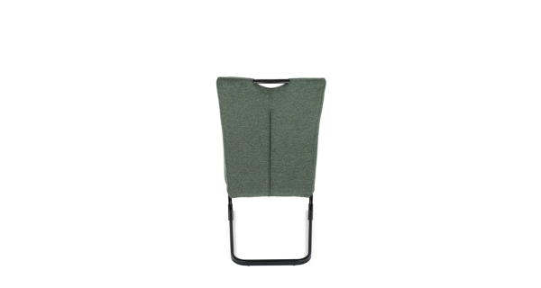 Jídelní židle NALDORLEM, taštičkové pružiny, zelená látka, černý kov