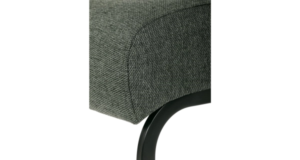 Jídelní židle NALDORLEM, taštičkové pružiny, zelená látka, černý kov