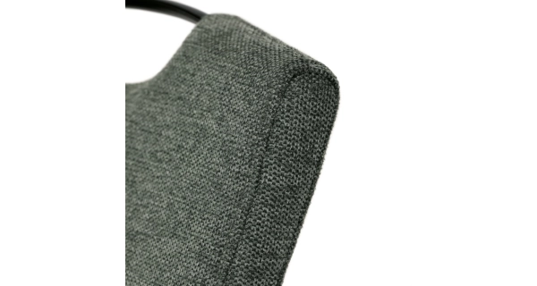 Jídelní židle NALDORLEM, taštičkové pružiny, zelená látka, černý kov