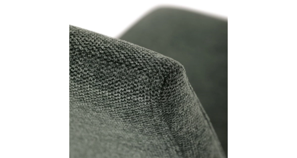 Jídelní židle NALDORLEM, taštičkové pružiny, zelená látka, černý kov