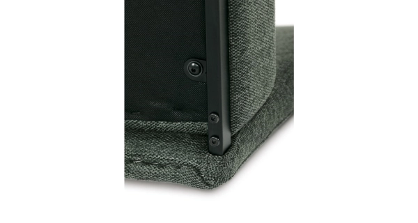 Jídelní židle NALDORLEM, taštičkové pružiny, zelená látka, černý kov