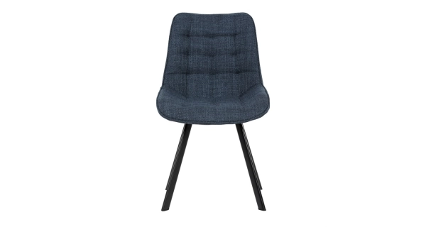 Jídelní židle NALXERXER, modrá látka, černý kov