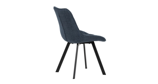 Jídelní židle NALXERXER, modrá látka, černý kov