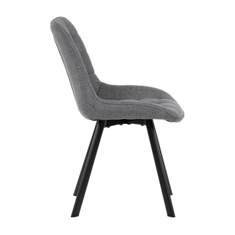 Jídelní židle NALXERXER, šedá látka, černý kov