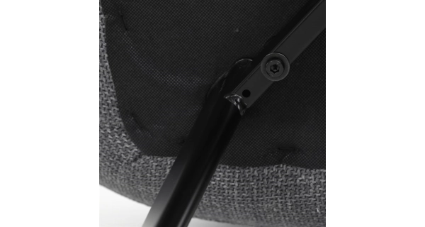 Jídelní židle NALXERXER, šedá látka, černý kov