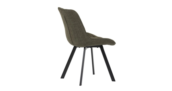 Jídelní židle NALXERXER, zelená látka, černý kov