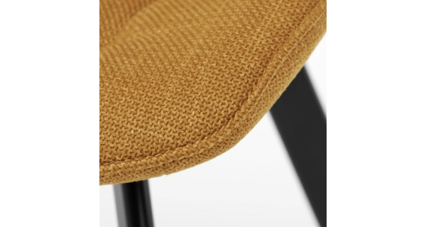 Jídelní židle NALXERXER, žlutá látka, černý kov