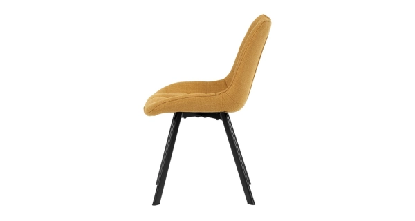 Jídelní židle NALXERXER, žlutá látka, černý kov