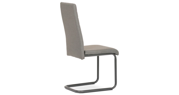 Jídelní židle NITIDA, látka krémová/kov matný antracit 