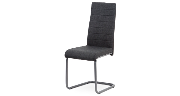 Jídelní židle NITIDA, látka šedá/kov matný antracit 