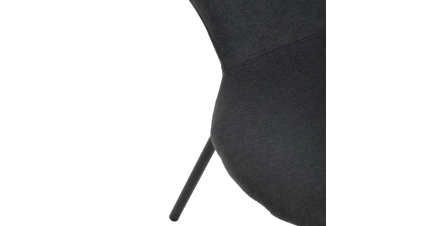 Jídelní židle ORZELXER, šedá látka, černý kov