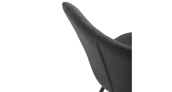 Jídelní židle ORZELXER, šedá látka, černý kov