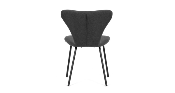 Jídelní židle ORZELXER, šedá látka, černý kov