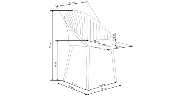 Jídelní židle PASTURE, světle šedá