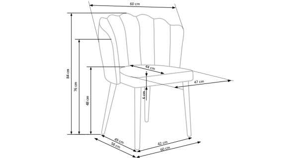 Jídelní židle PICACHO, šedá