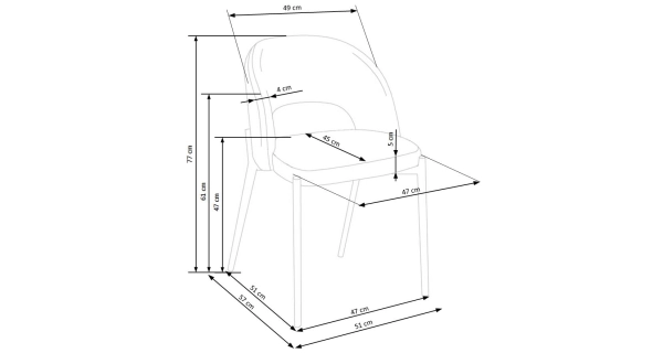 Jídelní židle PIPESTEM, šedá