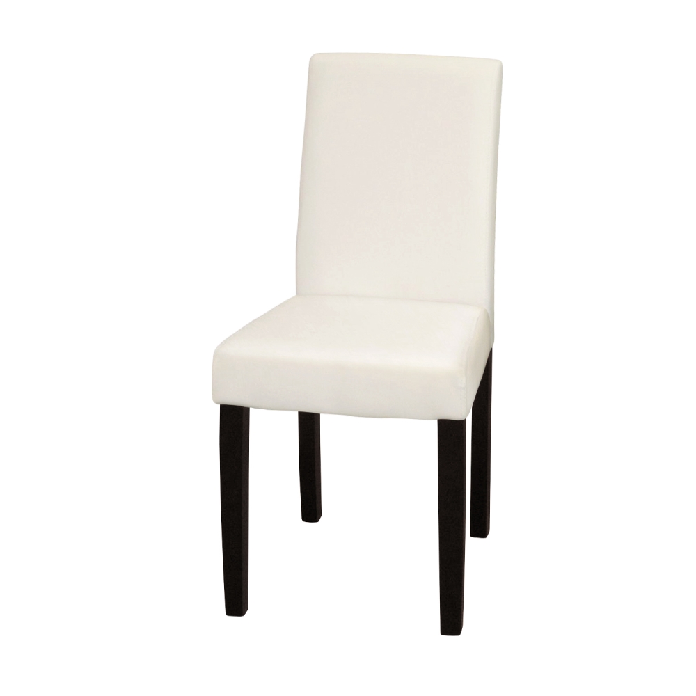 Levně Jídelní židle TAIBAI, bílá/hnědé nohy