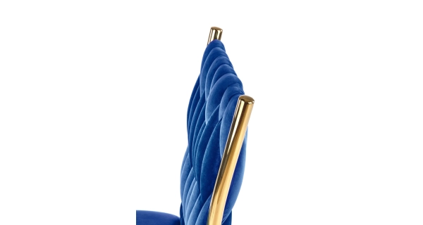 Jídelní židle PRIMINA, modrá/zlatá