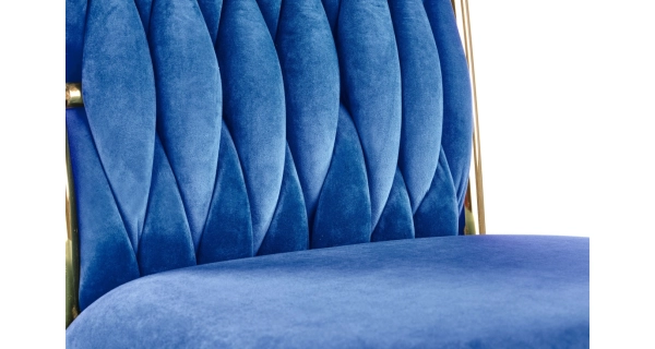 Jídelní židle PRIMINA, modrá/zlatá