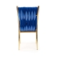 Jídelní židle PRIMINA, modrá/zlatá