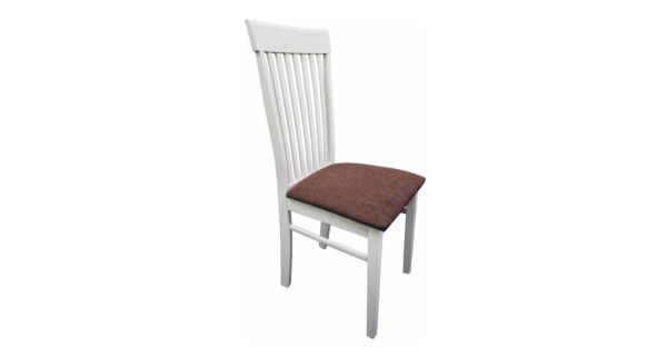 Jídelní židle PUTIFARKA, bílá/hnědá látka