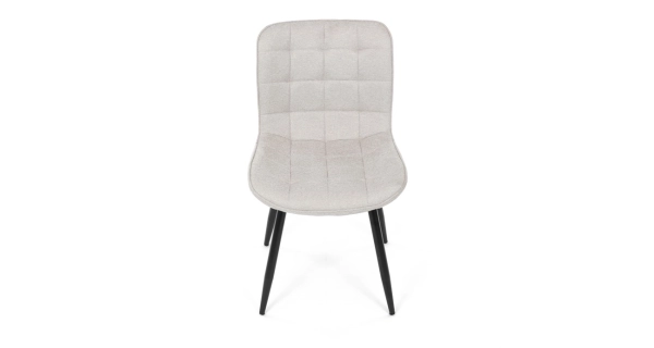 Jídelní židle QUINZELJOR, béžová látka, černý kov